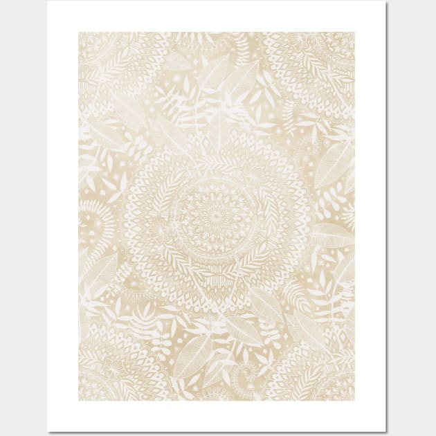 Medallion Pattern in Pale Tan Wall Art by micklyn